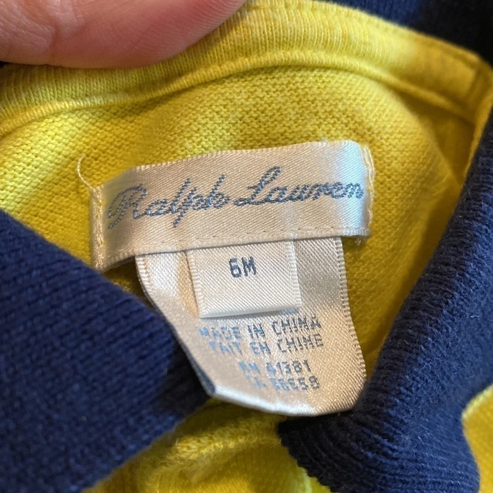 Ralph Lauren Long Sleeved Onesie Size 6 Months in Like New Condition